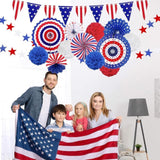 47 Pcs Patriotic Party Decoration Set Red White Blue Balloon Kit