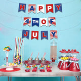 Red White Blue Patriotic Banner Garland USA Flag Bunting Decor