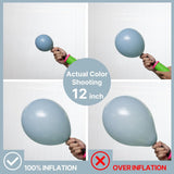 142 Pcs Dusty Blue Balloon Arch Kit Boho Garland Confetti Decor