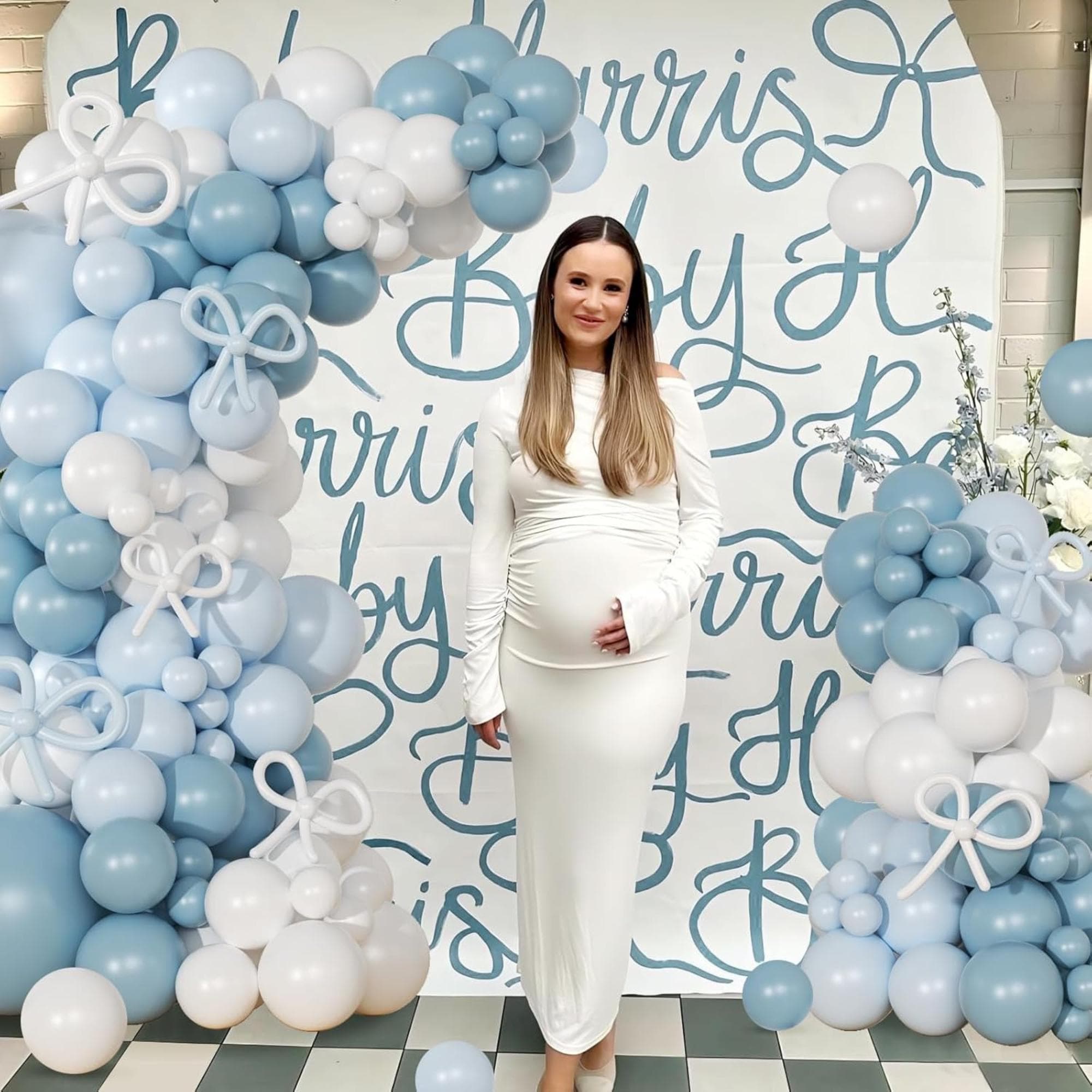 146 Pcs Blue White Balloon Arch Kit Macaron Garland Party Decor