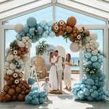 Dusty Blue Balloon Arch Kit 150 Pcs Fiesta Floral Baby Shower Party Decor