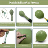 Dusty Blue Sage Green Balloon Arch Kit Woodland Bear Baby Shower Party Set