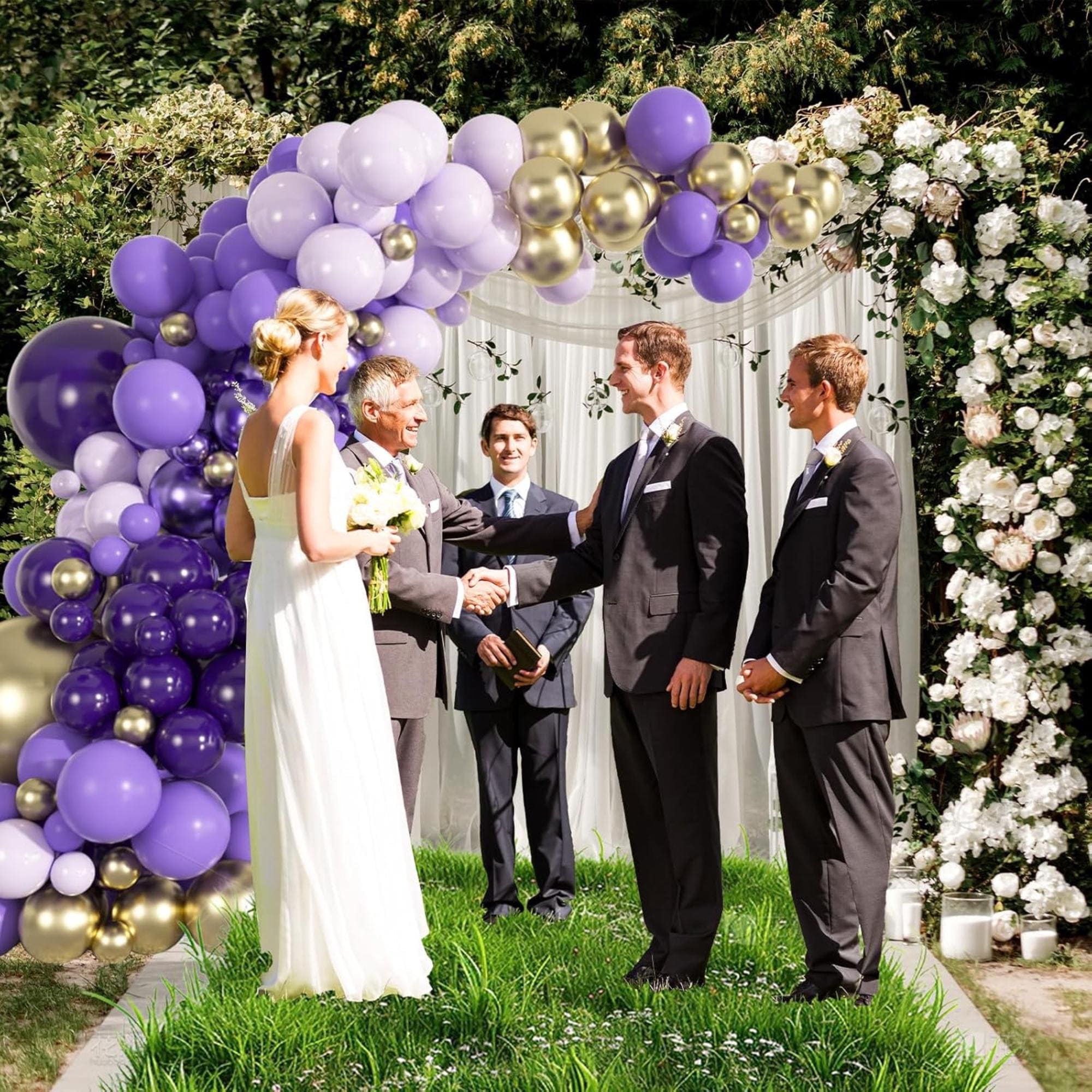 Purple Gold Balloon Arch Kit Lavender Lilac Princess Party Decor