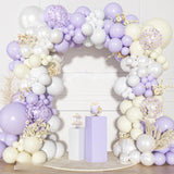 Pastel Purple White Balloon Arch Kit Lavender Lilac Party Decor Set Pieces