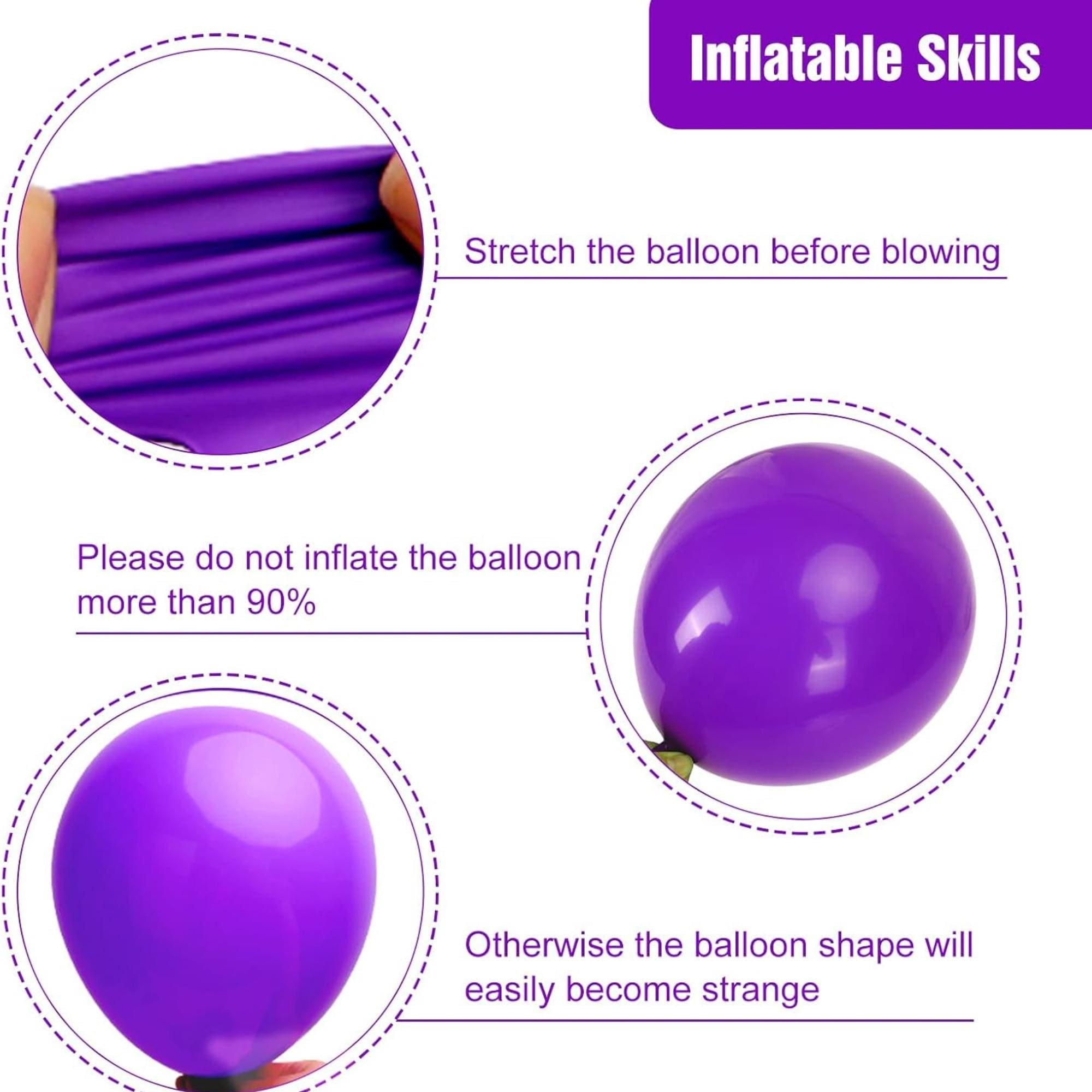 Dark Purple Balloon Arch Kit 135 Pcs Royal Purple Party Decor Set Pieces