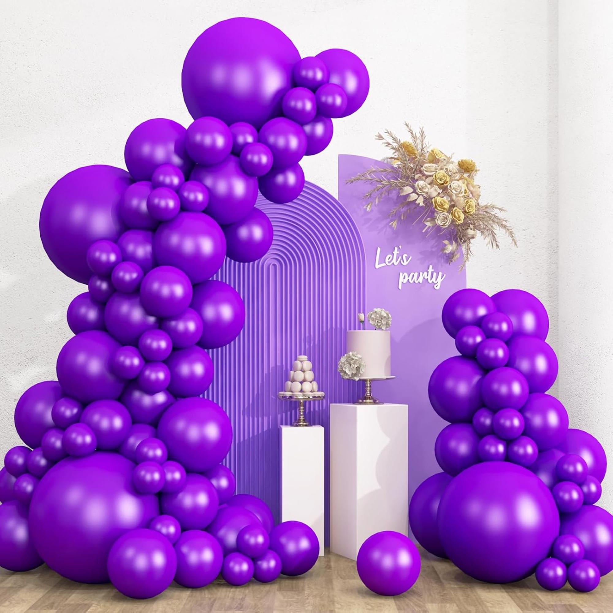 Dark Purple Balloon Arch Kit 135 Pcs Royal Purple Party Decor Set Pieces