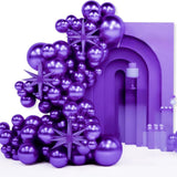 Dark Purple Star Balloon Arch Kit 110 Pcs Spike Foil Party Decor Set Pieces
