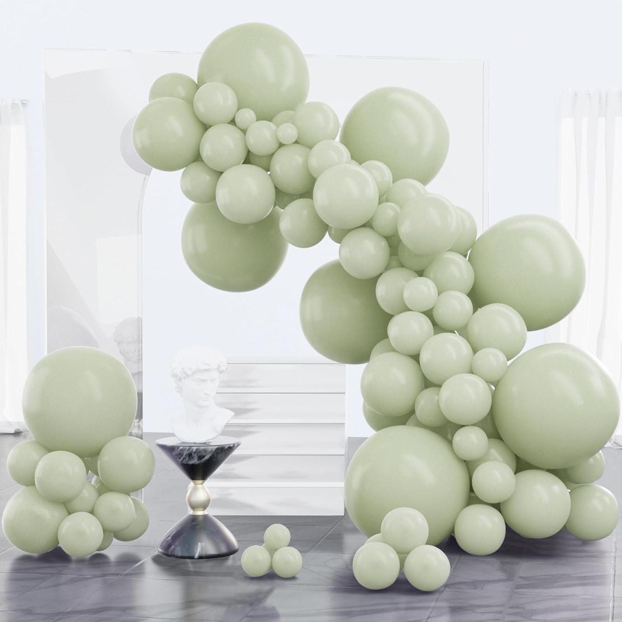 Sage Green Balloon Arch Kit 100 Pcs Boho Jungle Party Decor Set Pieces