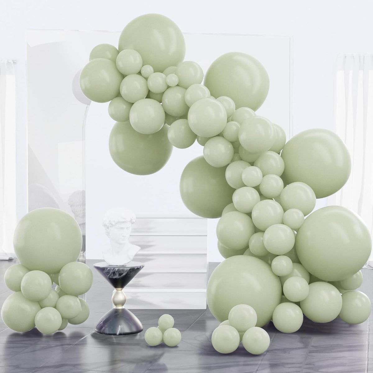 Sage Green Balloon Arch Kit 100 Pcs Boho Jungle Party Decor Set Pieces