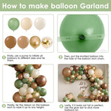 Sage Green Brown Balloon Arch Kit Jungle Safari Woodland Party Decor Set