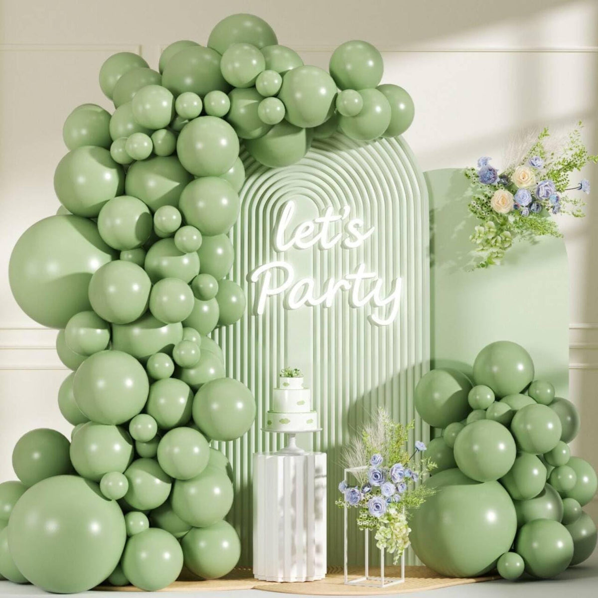 Sage Green Balloon Arch Kit 99 Pcs Olive Green Woodland Party Decor Set