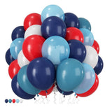 Red Blue White Balloons Set 12 Inch Latex Party Decoration Pack