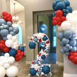 Red Blue White Balloons Set 12 Inch Latex Party Decoration Pack