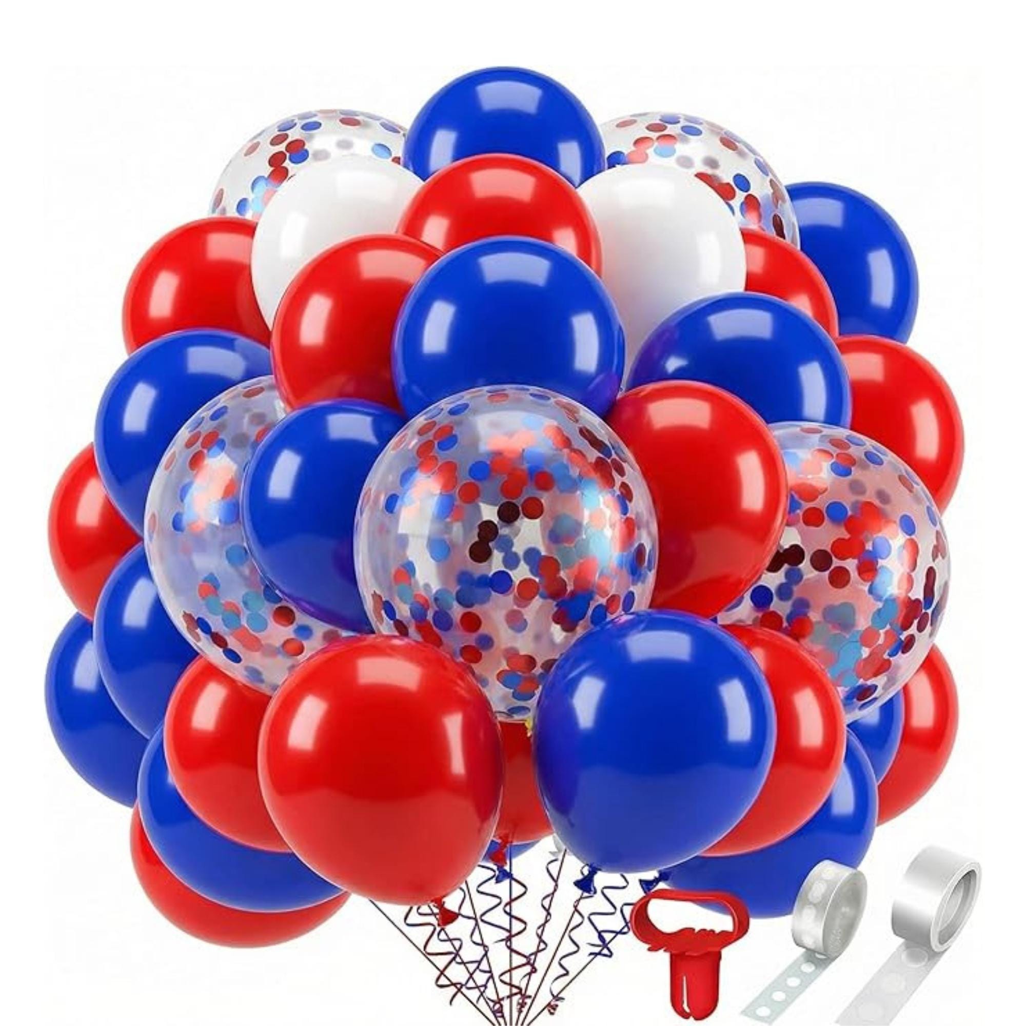 Red Blue White Balloon Kit Confetti Latex Party Arch Decoration