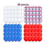 Labor Day Balloons Set Red Blue White Confetti Party Decoration