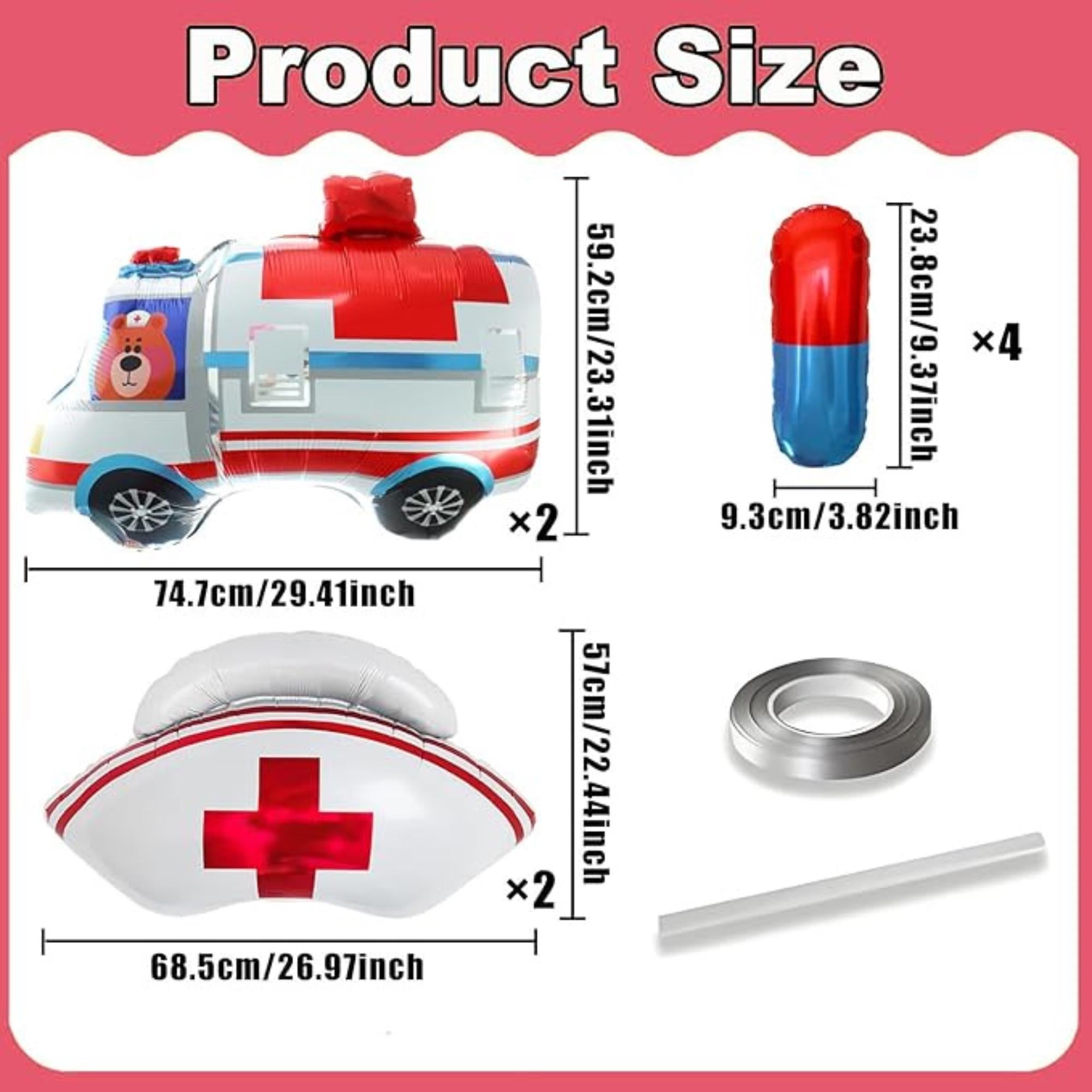Doctor Day Balloons Nurse Medical Theme Party Decoration Set