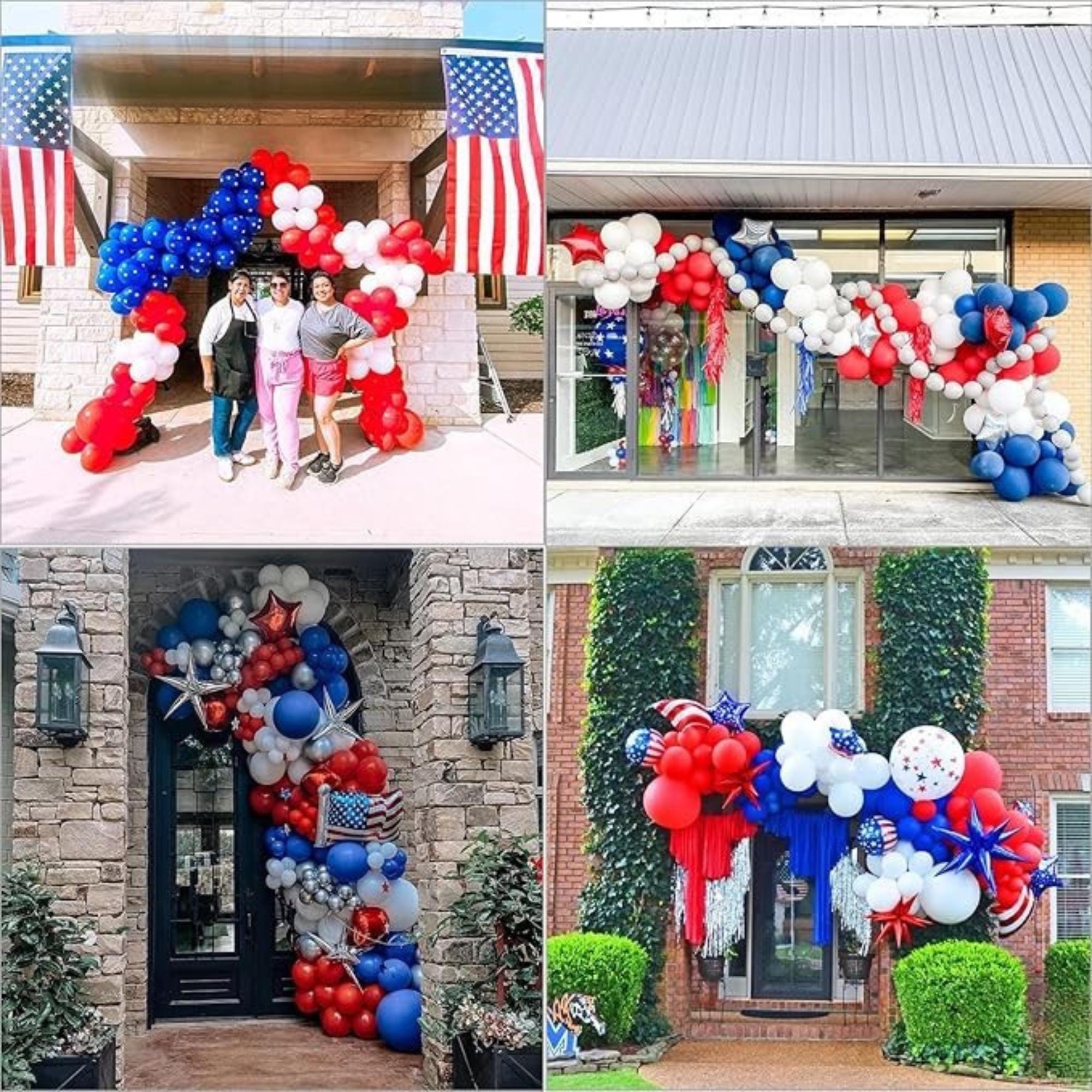 Red White Blue Balloon Garland Kit Nautical Party Decoration