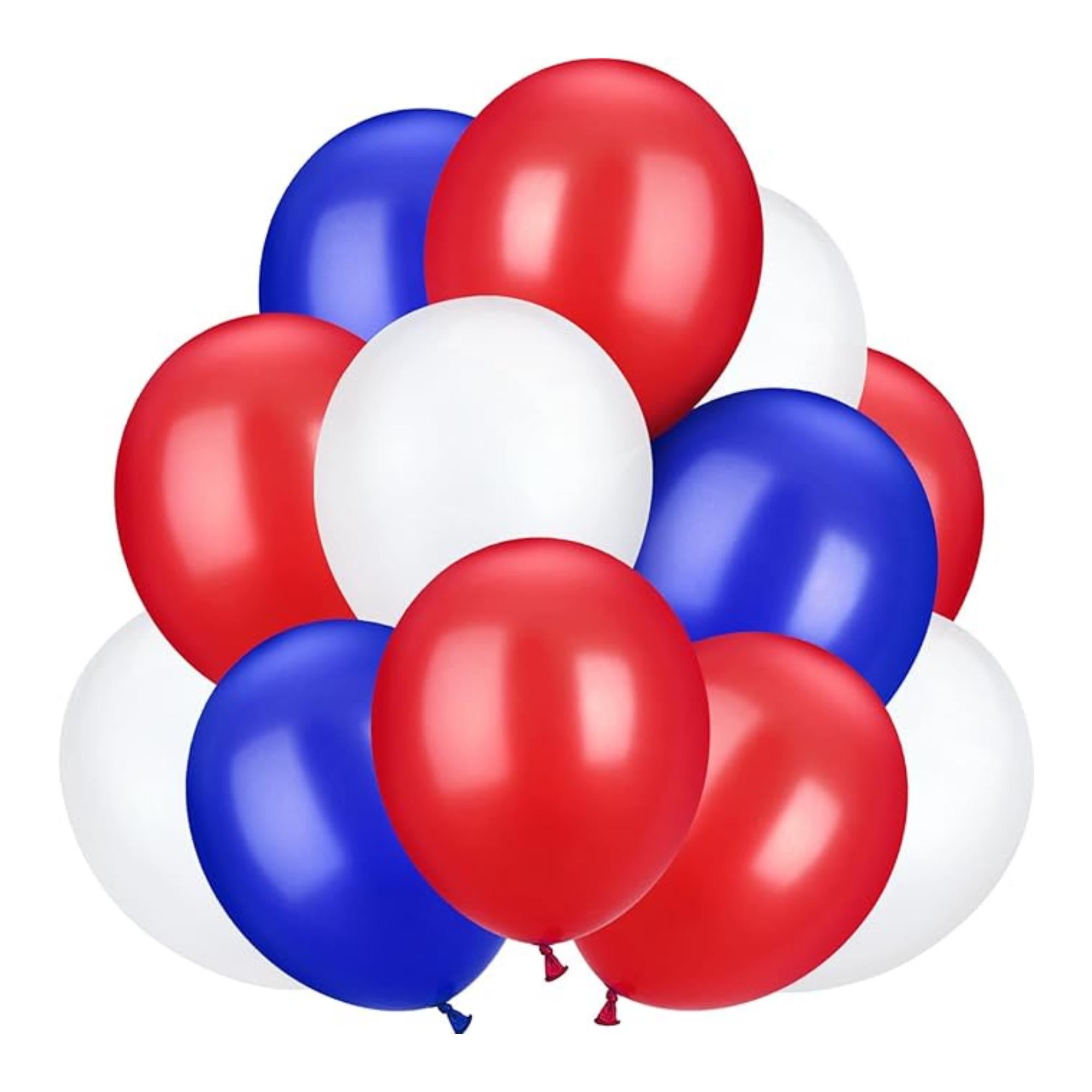 Red White Blue Latex Balloons 12 Inch Patriotic Party Decor