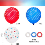 4th July Balloon Set Red White Blue Star Latex Party Decor