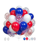 Red White Blue Balloons Confetti Latex Party Decoration Set
