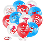 Thank You Nurses Balloons Set Red Blue Nurse Week Party Decor