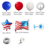 Blue Red White Balloon Garland Kit Patriotic Party Decoration