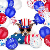 Red White Blue Balloons Set Confetti Star Patriotic Party Decor