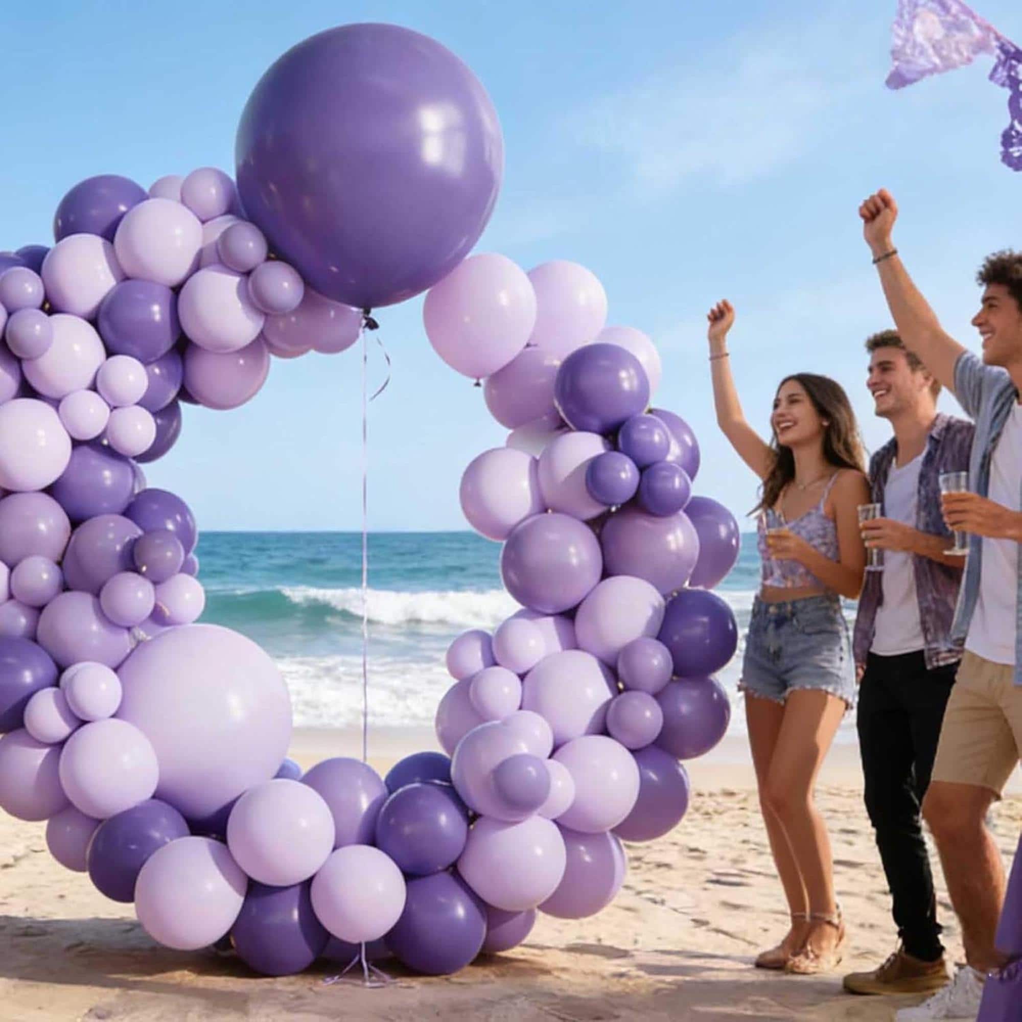 Purple Balloon Arch Kit 155 Pcs Lavender Light Party Decor Set