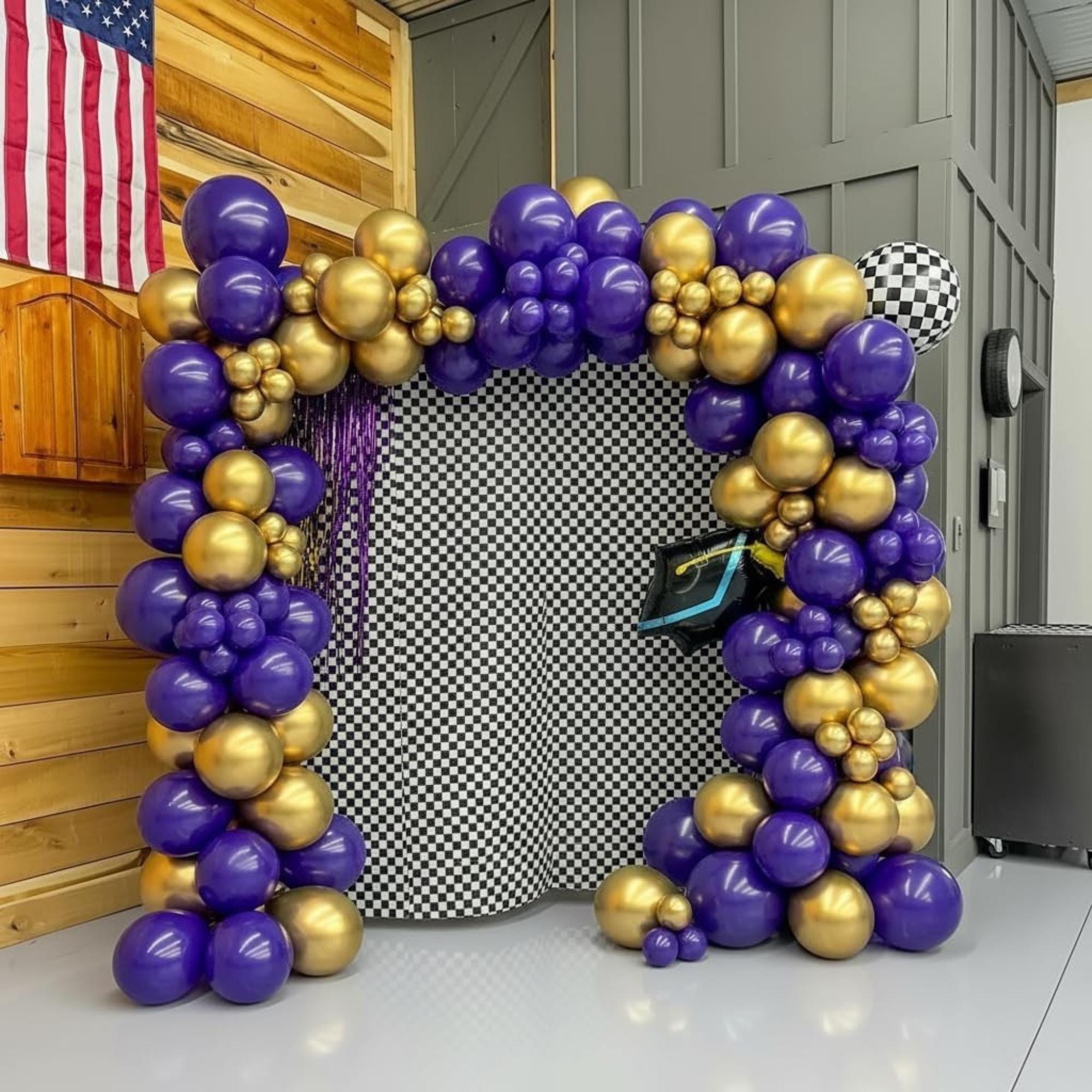 Purple Gold Balloon Arch Kit 153 Pcs Luxury Party Decor Set