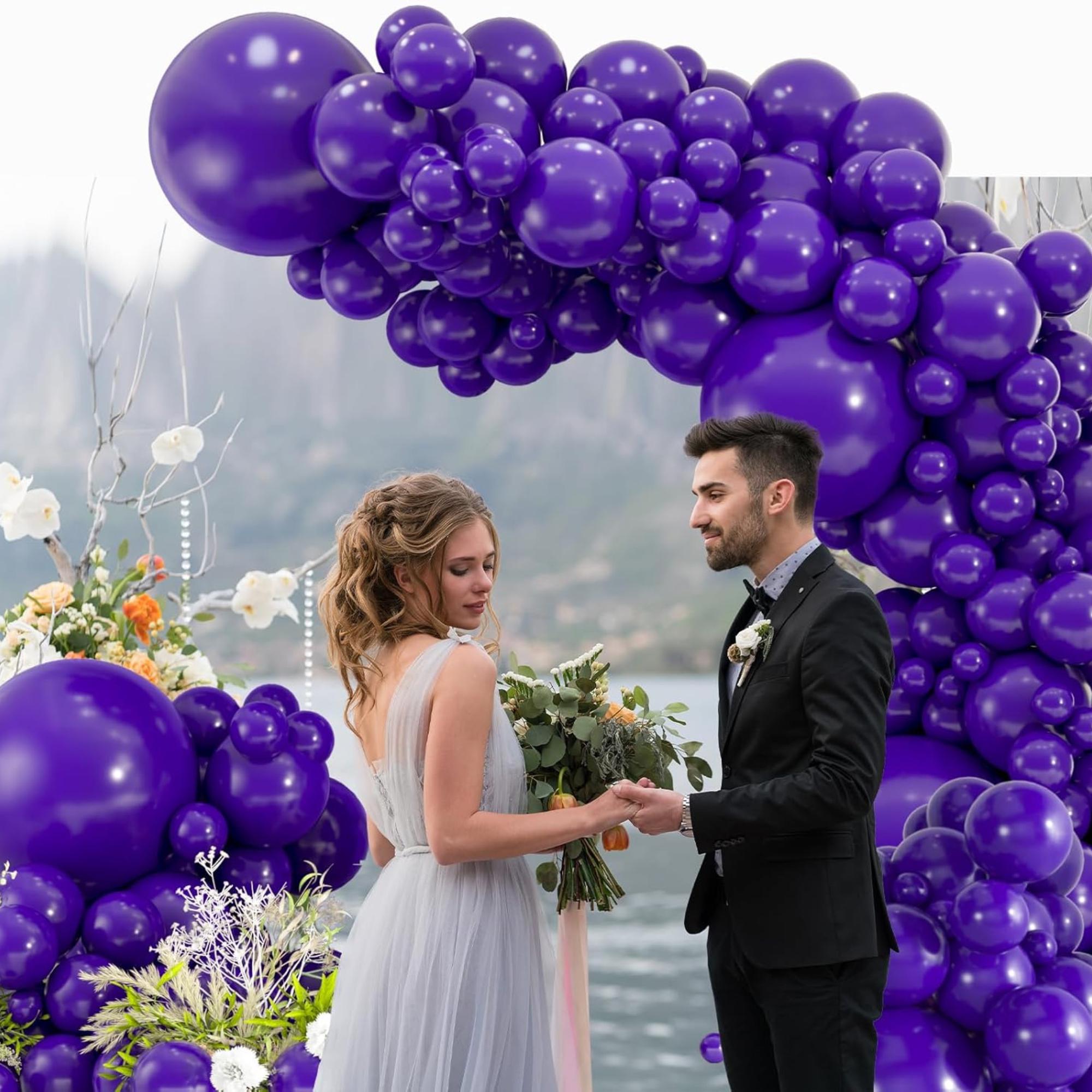 Dark Purple Balloon Arch Kit 114 Pcs Boho Party Decor Set