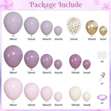 Dusty Purple Balloon Arch Kit 152 Pcs Pink Gold Party Decor Set