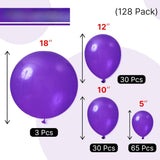 Dark Purple Balloon Arch Kit 128 Pcs Royal Party Decor Set
