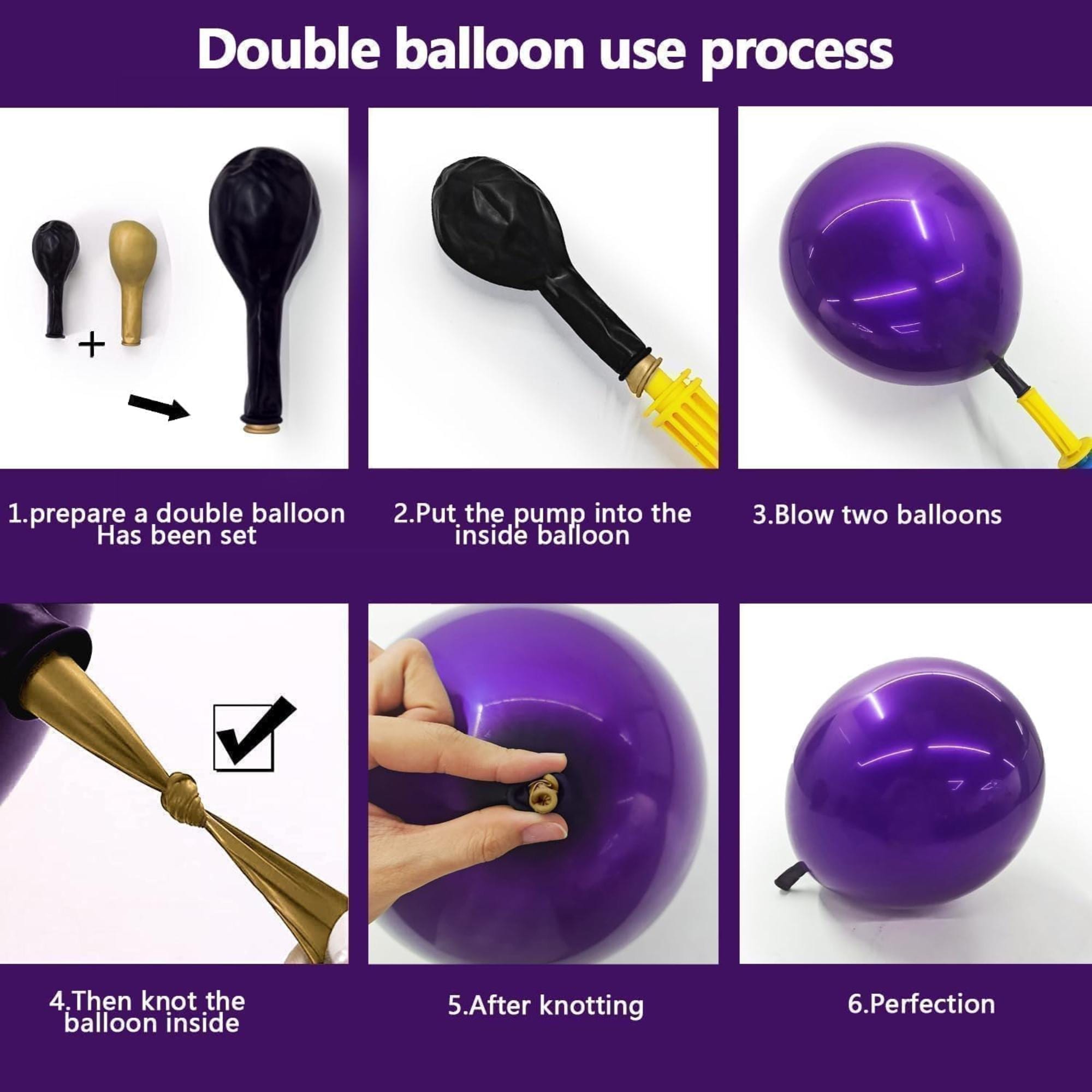Purple Black Balloon Arch Kit Dark Lavender Party Decor Set