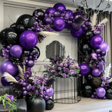 Purple Black Balloon Arch Kit Dark Lavender Party Decor Set