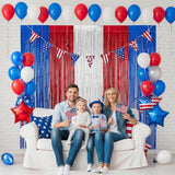 Red White Blue Balloon Garland Arch Kit Star Patriotic Party Decor