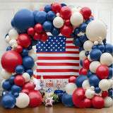 Red Blue White Balloon Arch Kit Double Stuffed Patriotic Decor
