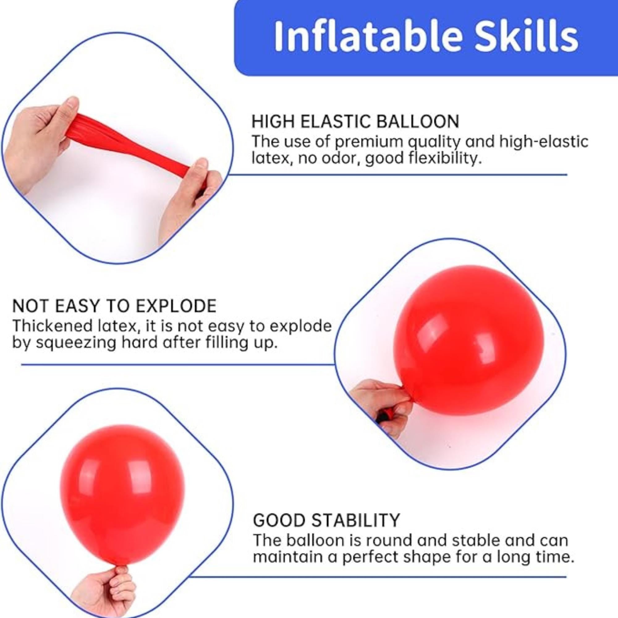 Red White Blue Balloon Garland Arch Kit Confetti Star Party Decor
