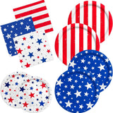 Patriotic Party Supplies Set with Plates Napkins for Labor day