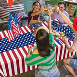 122 Piece Patriotic Party Supplies Set with Plates Napkins Tableware Decor