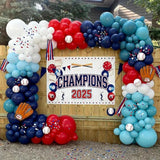 60 Piece Red Blue White Balloons Set for Patriotic Party Event Decorations