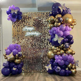 Purple Gold Balloon Arch Kit Mixed Sizes for Birthday Baby Shower Party