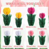 Tulip Honeycomb Centerpieces Set of 8 Spring Table Decor Home Office