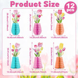 Tulip Honeycomb Centerpieces Set of 12 Spring Floral Table Decor