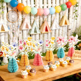 Wildflower Honeycomb Centerpieces Set of 9 Spring Table Party Decor