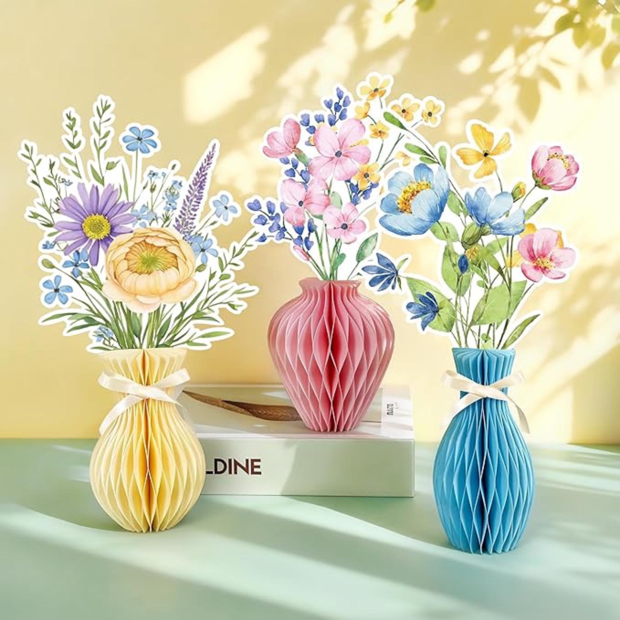 Wildflower Honeycomb Centerpieces Set of 12 Spring Party Table Decor