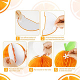 Orange Honeycomb Ball Centerpieces Set of 9 Party Table Decor