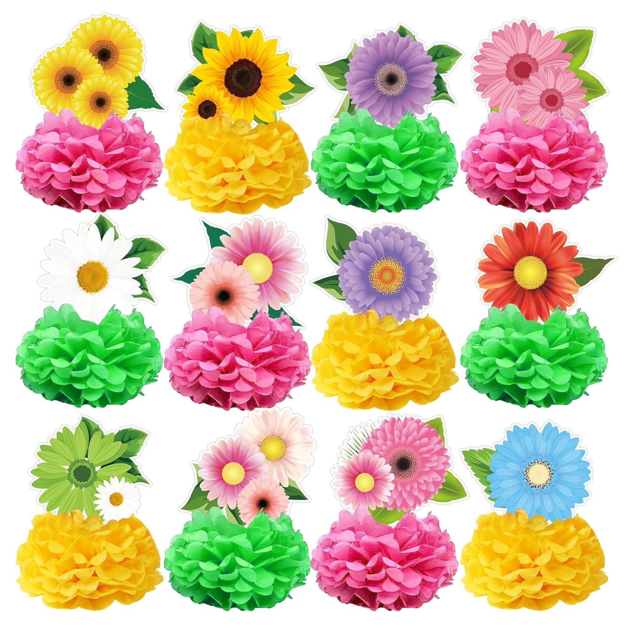 Sunflower Honeycomb Centerpieces Set of 12 Spring Daisy Table Decor