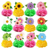 Sunflower Honeycomb Centerpieces Set of 12 Spring Daisy Table Decor