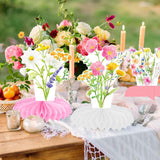 Wildflower Honeycomb Centerpieces Set of 12 Spring Table Party Decor