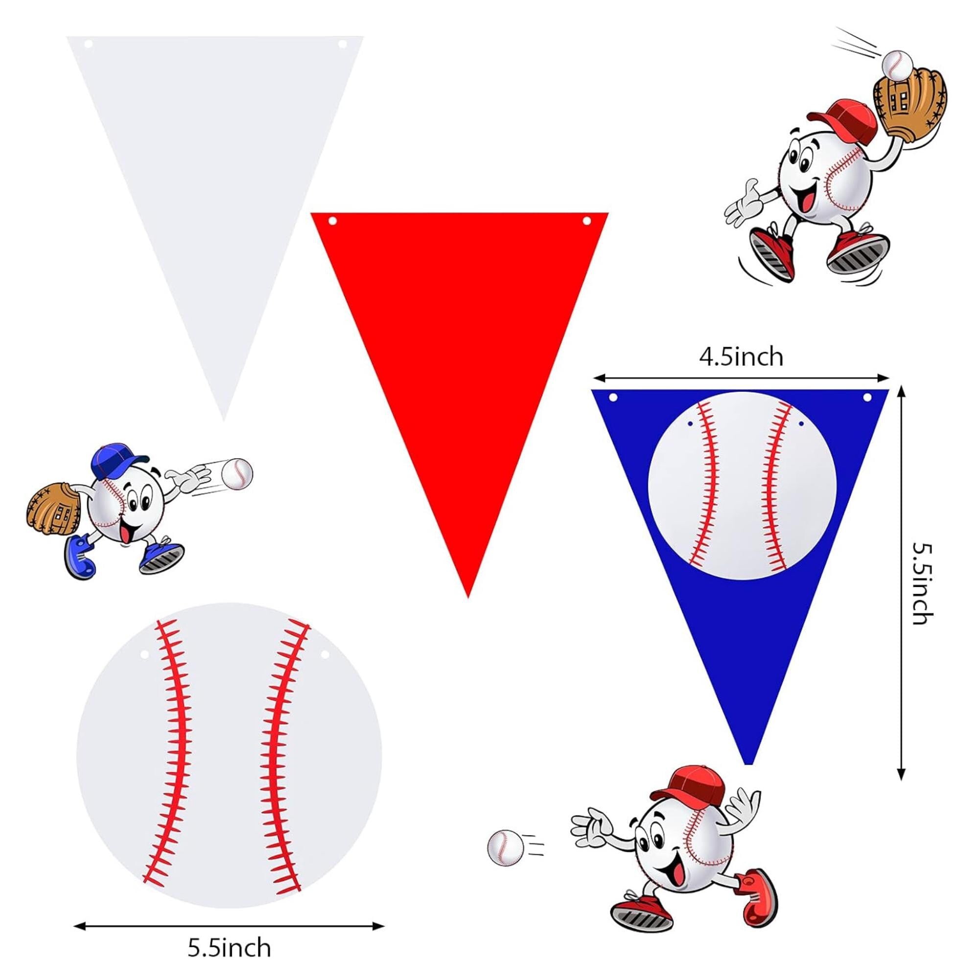 Baseball Party Banner Garland Sports Birthday Decoration Set